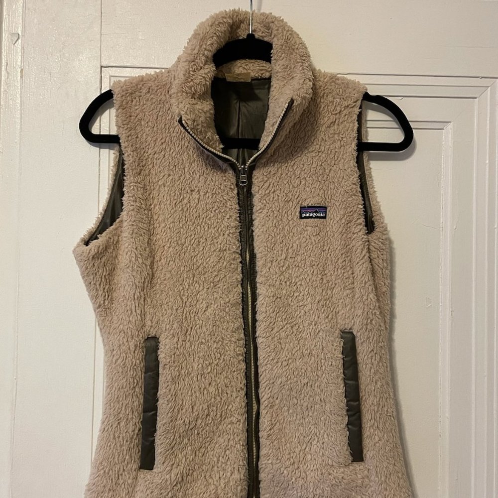 Patagonia Los Gatos Reversible Fur Zip Vest Size XS